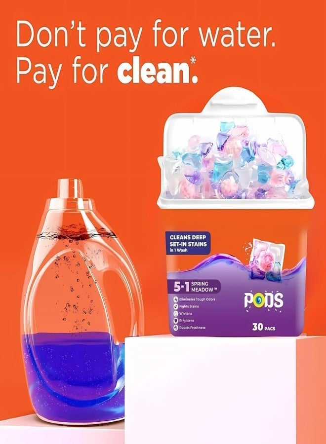 PSMS 5-in-1 Dissolvable Magic Laundry Pods for 30 Washes | Tough Stain Fighter for Top & Front Load Machines | Floral Aroma | Eco-Friendly | 1 Pod = 1 Wash for 5-7kg Loads (60 Tablet) - Image 5
