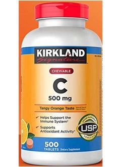 Vitamin C 500mg 2-Pack or 1000 Tangy Orange Chewable Tablets