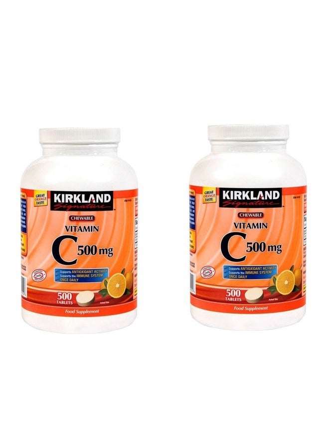 Kirkland Signature Org/Chewable Vitamin C 500mg 1000 Count - Image 1