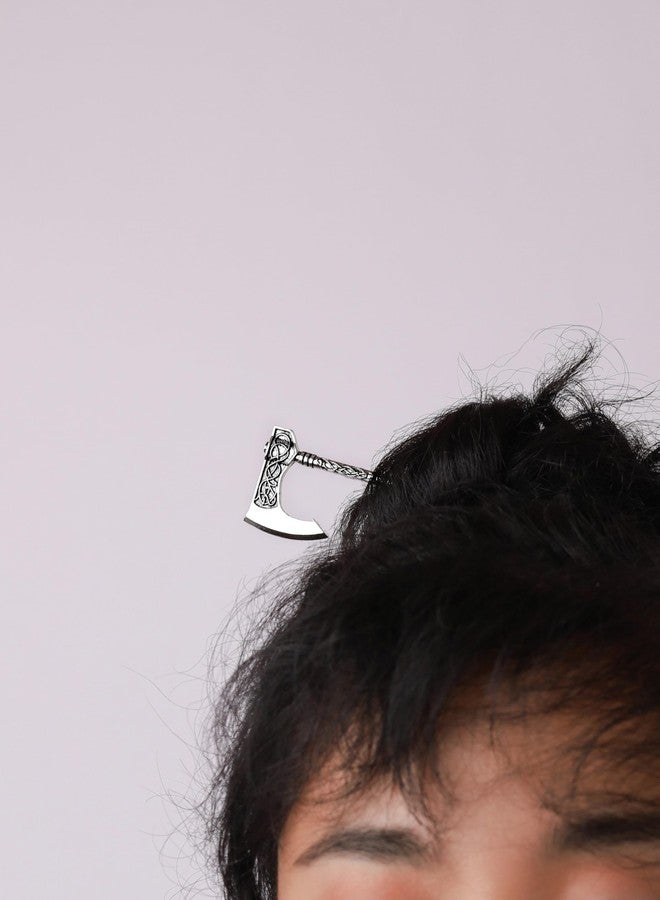 HAQUIl Viking Axe Hair Stick Antique Retro Jewelry for Bun Hair Long Hair Classic Vintage Flower Hair Sticks Women Gifts - Image 2