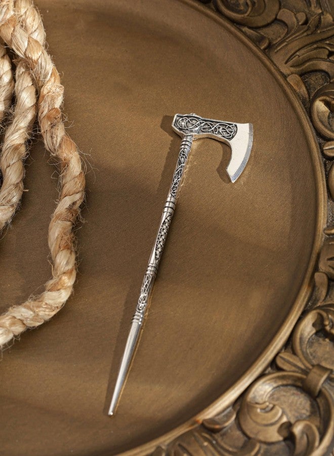 HAQUIl Viking Axe Hair Stick Antique Retro Jewelry for Bun Hair Long Hair Classic Vintage Flower Hair Sticks Women Gifts - Image 5