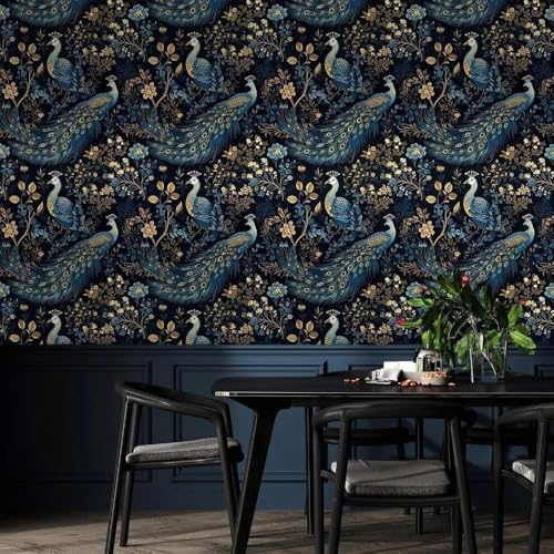 Jig-Tik Contact Paper Waterproof PVC Wallpapers Roll Embossed Europe Style Nordic 3D Sculpture Flower Wall Covering Modern Wall Décor(45 * 300) (1, White Black) (1, MORPICHH) - Image 2
