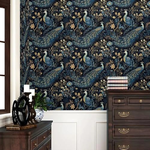 Jig-Tik Contact Paper Waterproof PVC Wallpapers Roll Embossed Europe Style Nordic 3D Sculpture Flower Wall Covering Modern Wall Décor(45 * 300) (1, White Black) (1, MORPICHH) - Image 5