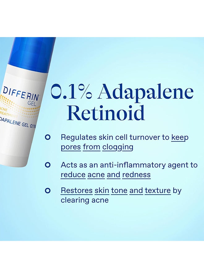 ديفرين جل علاج حب الشباب Differin ، تكفي لمدة 90 يوما ، علاج الريتينويد للوجه بنسبة 0.1٪ أدابالين ، عناية لطيفة بالبشرة المعرضة لحب الشباب ، مضخة 45 جرام - Image 3