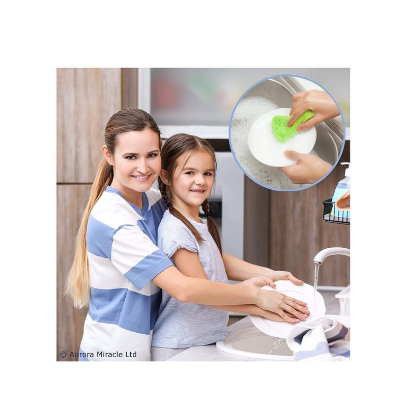 SOLARAE 3 Pack Gentle and Hygienic Kitchen Silicone Sponge for Non Scratch Dish Washing Cleaning Miracle Market Silicone Dish Sponge - Image 5