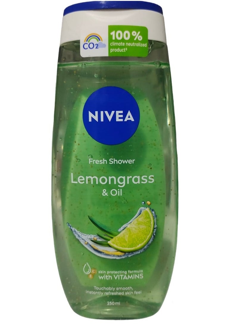 Nivea Fresh Shower Lemongrass and Oil 250ml 
