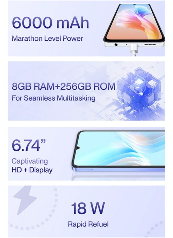 ميزو - Meizu Note 21 4G 8GB / 256GB الهاتف الذكي 6000mAh بطارية كبيرة 50MP ثلاث صور أبيض النسخة الدولية - Image 1
