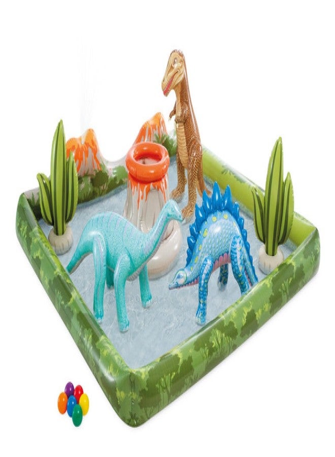VWretails Family Playcenter for Kids, childrens and toddlers to Fun and Enjoyment in Backyard in vacations, Having Inflatable Toys and Games with Multiple Designs (Jurassic Adventure Playcenter 56132) - Image 1