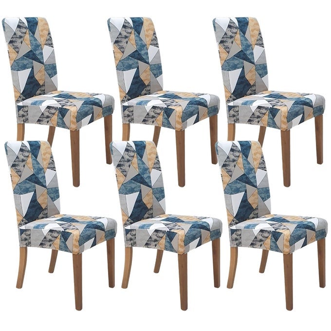 CHAIR COVERS FOR DINING ROOM 6 PACK STRETCH DINING CHAIR COVER WASHABLE SPANDEX KITCHEN PARSONS CHAIR SLIPCOVERS REMOVABLE SEAT PROTECTOR FOR HOME OR PARTY SET OF 6 LUCID DREAM