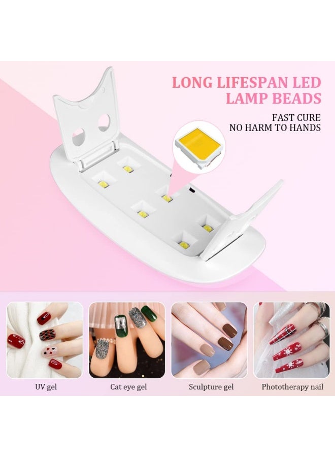 ماركة غير محددة مصابيح أظافر LED صغيرة لتجفيف طلاء الجل - مجفف أظافر UV محمول، أداة وإكسسوار للعناية بالأظافر للنساء والفتيات  - Image 5
