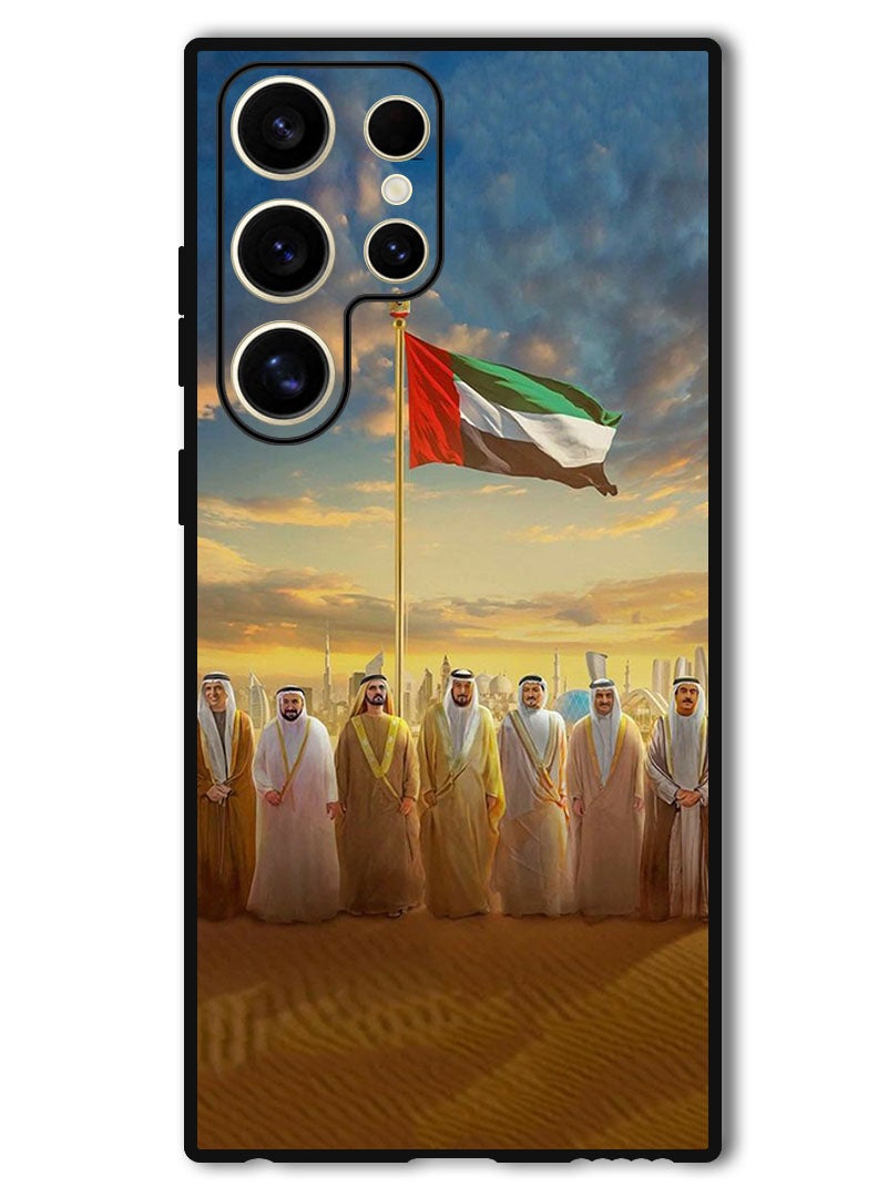 Theodor Protective Case Anti Scratch Shock Proof Bumper Cover For Samsung Galaxy S24 Ultra Uae Flag Uae Rulers - Image 1