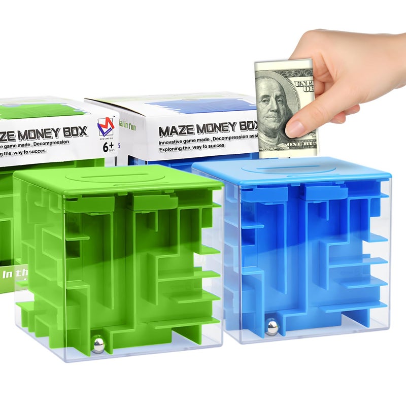 Boxveria 2 Packs Money Maze Puzzle Boxes Money Gift Boxes for Cash Pop Up Money Puzzle Box for Cash Gift Kids Adults - Image 3