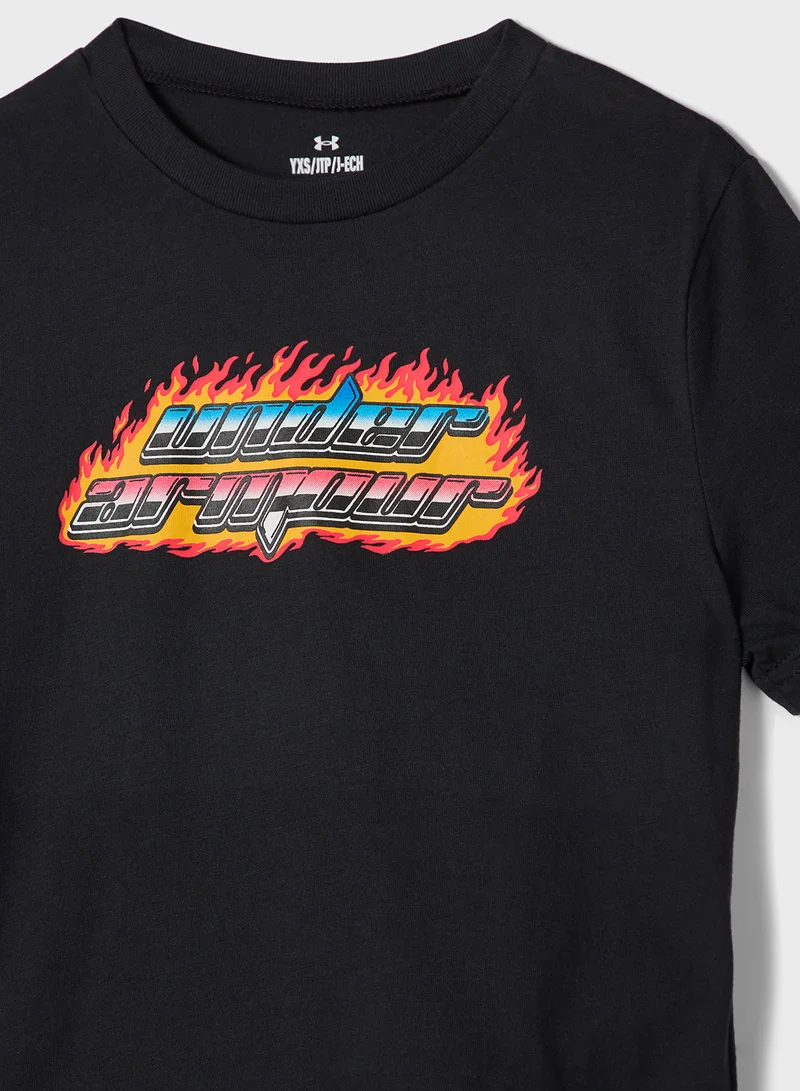 UNDER ARMOUR Flame Logo T-Shirt