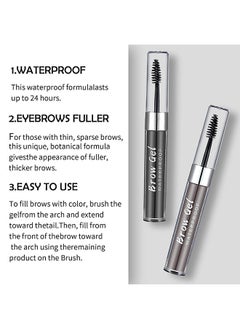 Julystar Eyebrow Gel Waterproof and Long Lasting Liquid Eyebrow Setting Gel Highly Pigmented Brows Styling with Brush (BLACK)  - Image 4