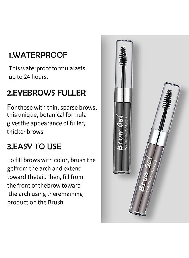 Julystar Eyebrow Gel Waterproof and Long Lasting Liquid Eyebrow Setting Gel Highly Pigmented Brows Styling with Brush (BLACK)  - Image 4