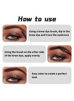 Julystar Eyebrow Gel Waterproof and Long Lasting Liquid Eyebrow Setting Gel Highly Pigmented Brows Styling with Brush (BLACK)  - Image 5