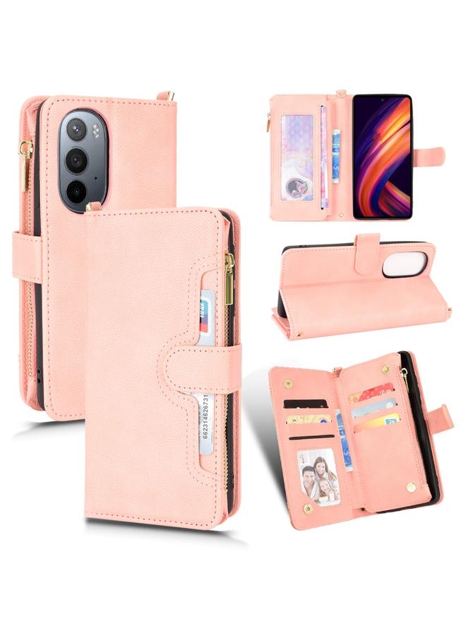 اس-توب جراب لهاتف موتورولا إيدج 30/إيدج 30 برو/إيدج+ 2022، جراب هاتف جلدي بسحاب من نسيج الليتشي - Image 1