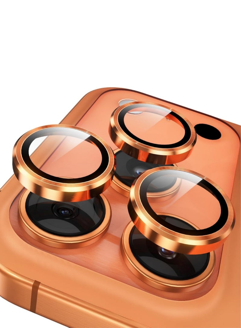 DUSALA Camera Lens Protectors for iPhone 17 Pro Max/17 Pro, Tough HD Individual Protectors, Scratch Resistant, Thin Tempered Glass Camera Screen Protector Cover Accessories (Orange, 17 Pro Max/17 Pro) - Image 1