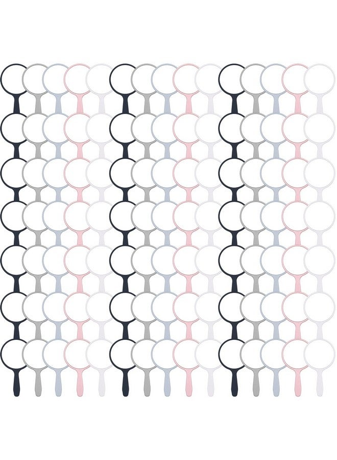 Vinsot 100 قطعة مرآة يدوية صغيرة مرآة يد مع مقبض بلاستيكي للسفر مكياج مستحضرات التجميل مرايا يدوية مدمجة محمولة مرآة تجميل 3.94 × 2.16 بوصة للنساء والرجال والفتيات والأطفال للاستخدام اليومي والديكور اليدوي - Image 1