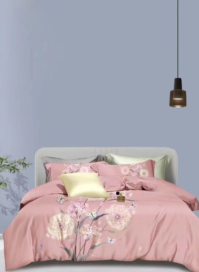 المكرر القطن وردي 200 * 230cm أربعة قطعة السرير  - Image 1