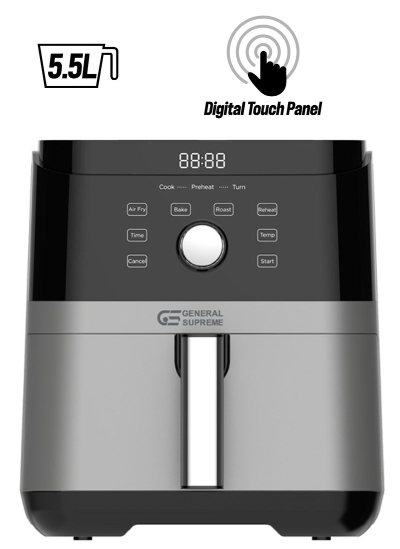GENERAL SUPREME General Supreme Air Fryer 5.5L Digital Control 1550-1850W,GSAF52MM 
