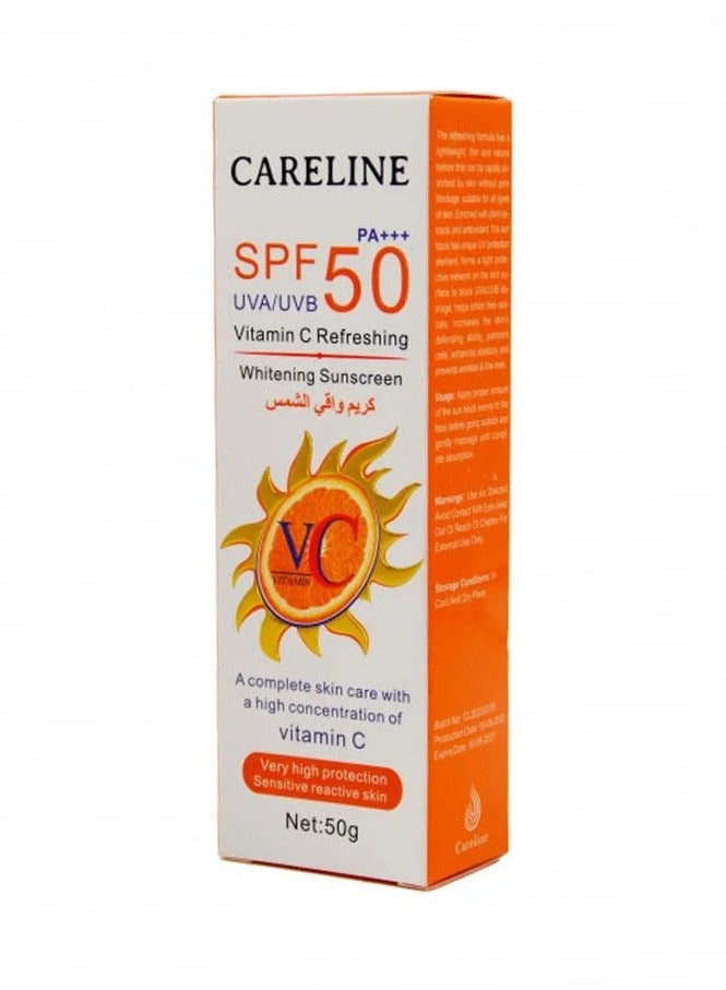 Careline Vitamin C Refreshing Whitening Sunscreen 50 grams SPF 50