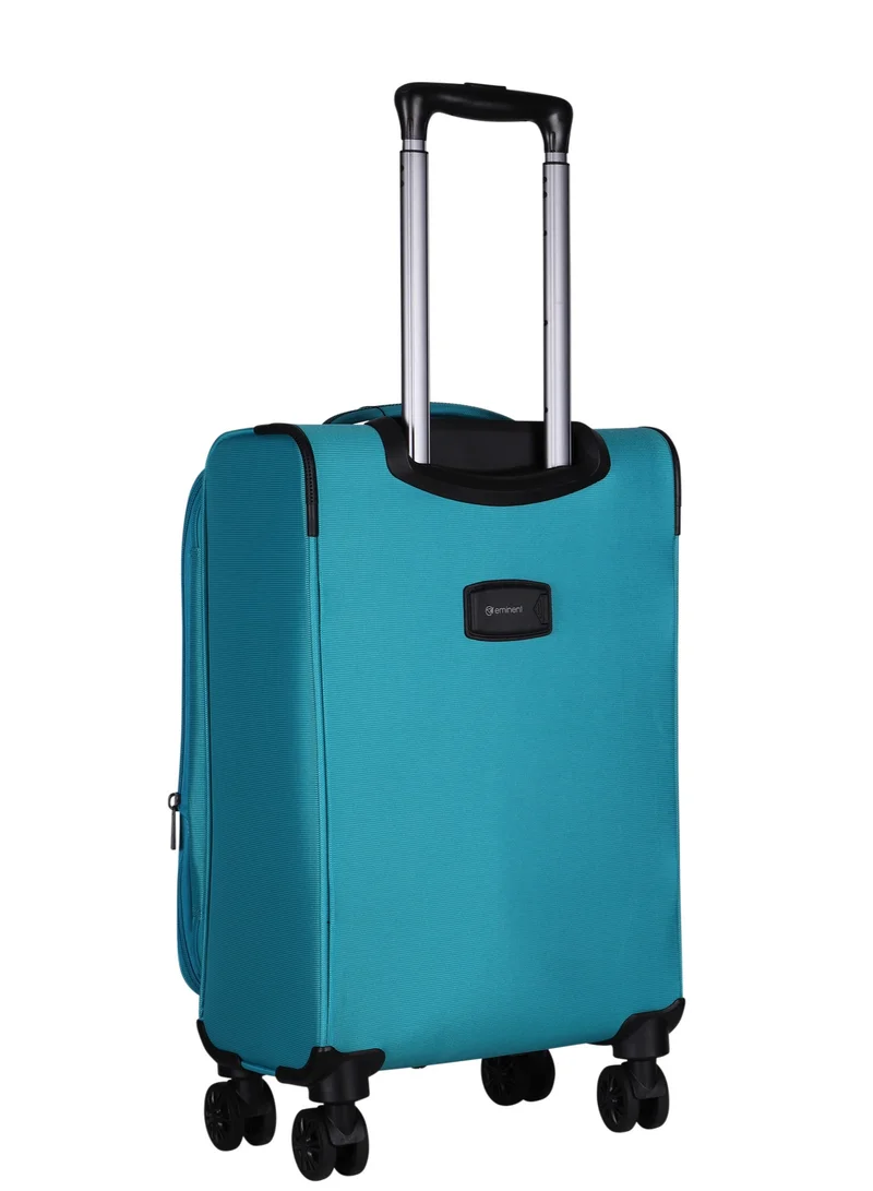 eminent Expandable Luggage Trolley Bag Soft Suitcase for Unisex Travel Polyester Shell Lightweight with TSA lock Double Spinner Wheels E777SZ Carry On 20 Inch Green