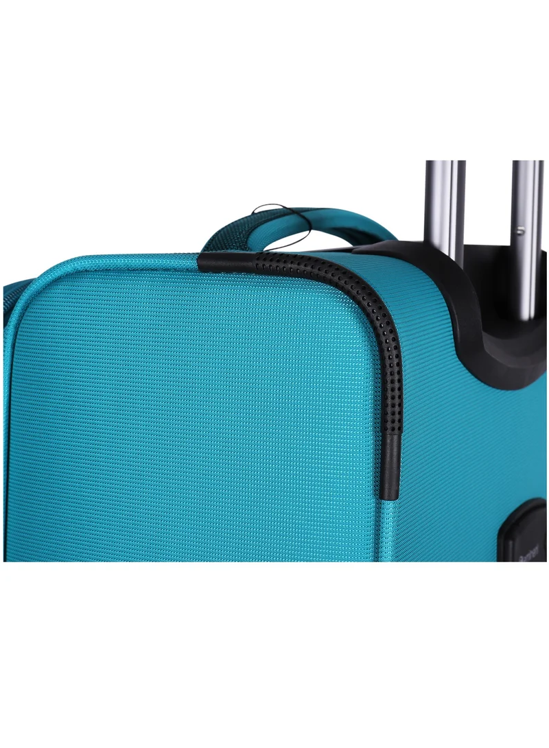 eminent Expandable Luggage Trolley Bag Soft Suitcase for Unisex Travel Polyester Shell Lightweight with TSA lock Double Spinner Wheels E777SZ Carry On 20 Inch Green