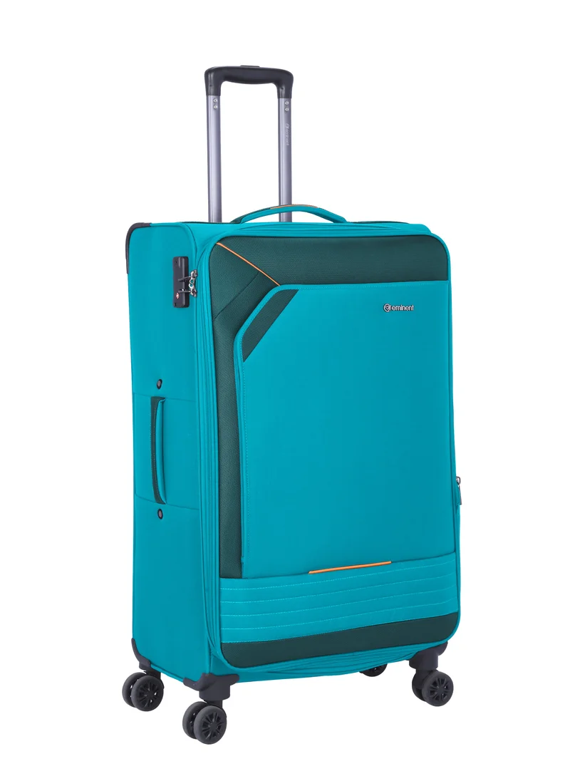 إيمينينت Expandable Luggage Trolley Bag Soft Suitcase for Unisex Travel Polyester Shell Lightweight with TSA lock Double Spinner Wheels E777SZ Carry On 20 Inch Green