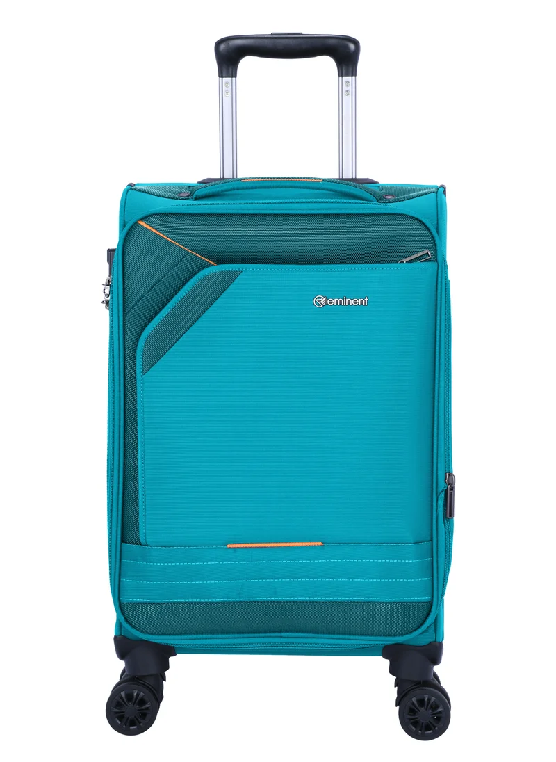 إيمينينت Expandable Luggage Trolley Bag Soft Suitcase for Unisex Travel Polyester Shell Lightweight with TSA lock Double Spinner Wheels E777SZ Carry On 20 Inch Green