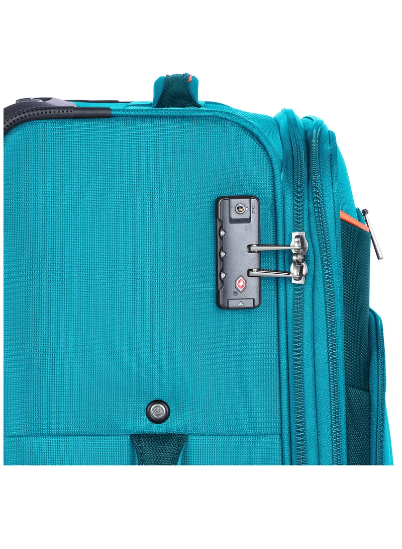 eminent Expandable Luggage Trolley Bag Soft Suitcase for Unisex Travel Polyester Shell Lightweight with TSA lock Double Spinner Wheels E777SZ Carry On 20 Inch Green
