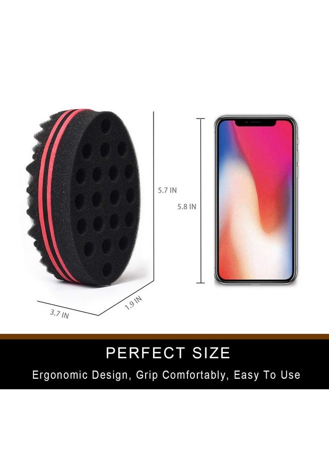 BE BIGEDDIE Bigeddie Big Holes Sponge For Hair Twist Sponge Magic Sponge Brush Afro Hair Sponge For Curls With 6.29 Inch Free Hair Pick Comb (2 Pack)  - Image 4