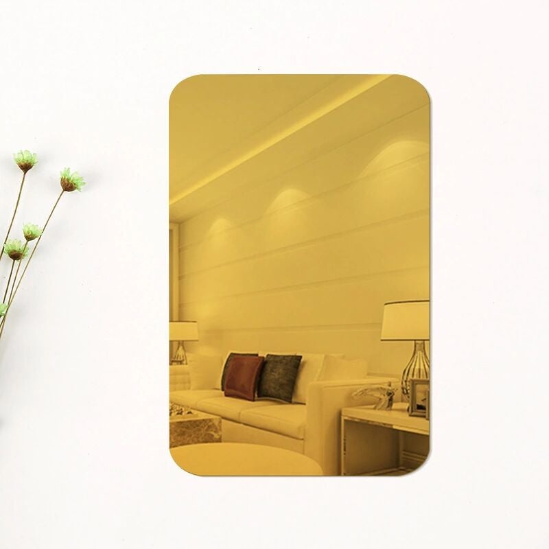 Cross-Mirror Soft Mirror Sticker Makeup Mirror Acrylic Lens Bathroom Living Room Wardrobe Bedroom Self-Adhesive Mirror Wall Sticker - Image 4