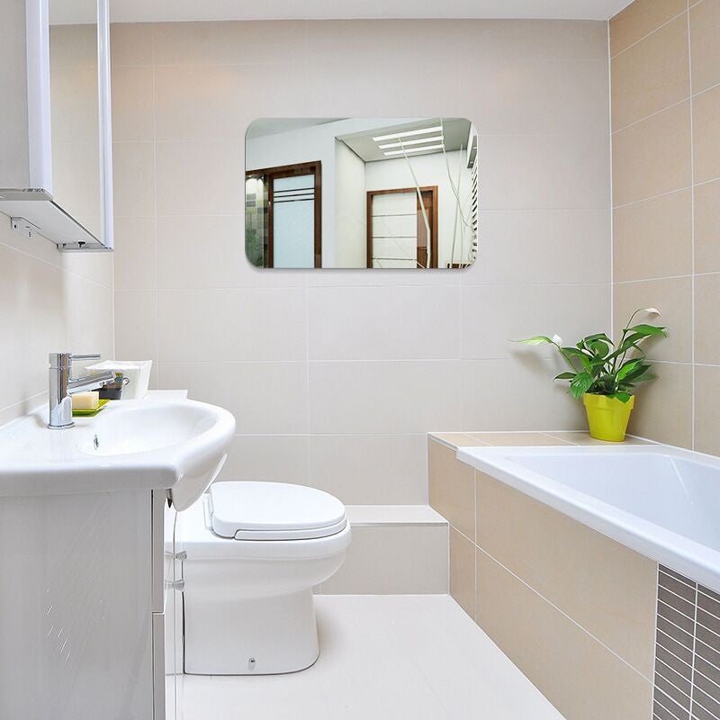 Cross-Mirror Soft Mirror Sticker Makeup Mirror Acrylic Lens Bathroom Living Room Wardrobe Bedroom Self-Adhesive Mirror Wall Sticker - Image 5