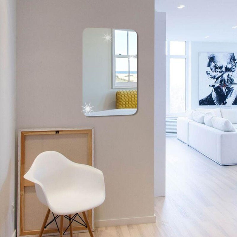 Cross-Mirror Soft Mirror Sticker Makeup Mirror Acrylic Lens Bathroom Living Room Wardrobe Bedroom Self-Adhesive Mirror Wall Sticker - Image 3