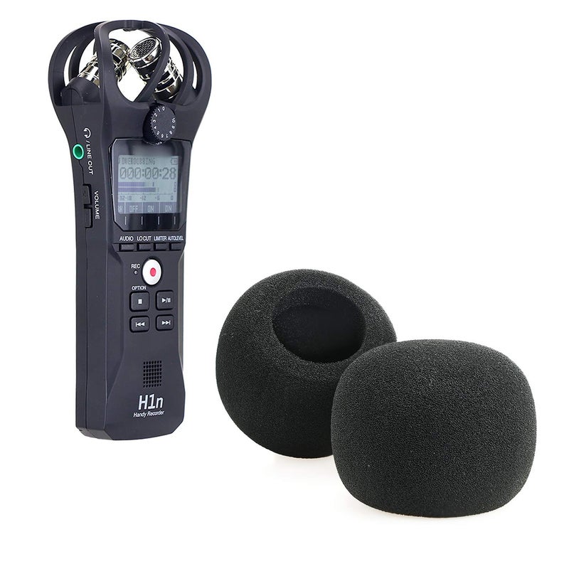 SUNMON Windscreen Foam for Zoom H1n & H1 Recorder, Windshield Pop Filter Fits Zoom H1n Handy Portable Recorder (2 PCS) - Image 2