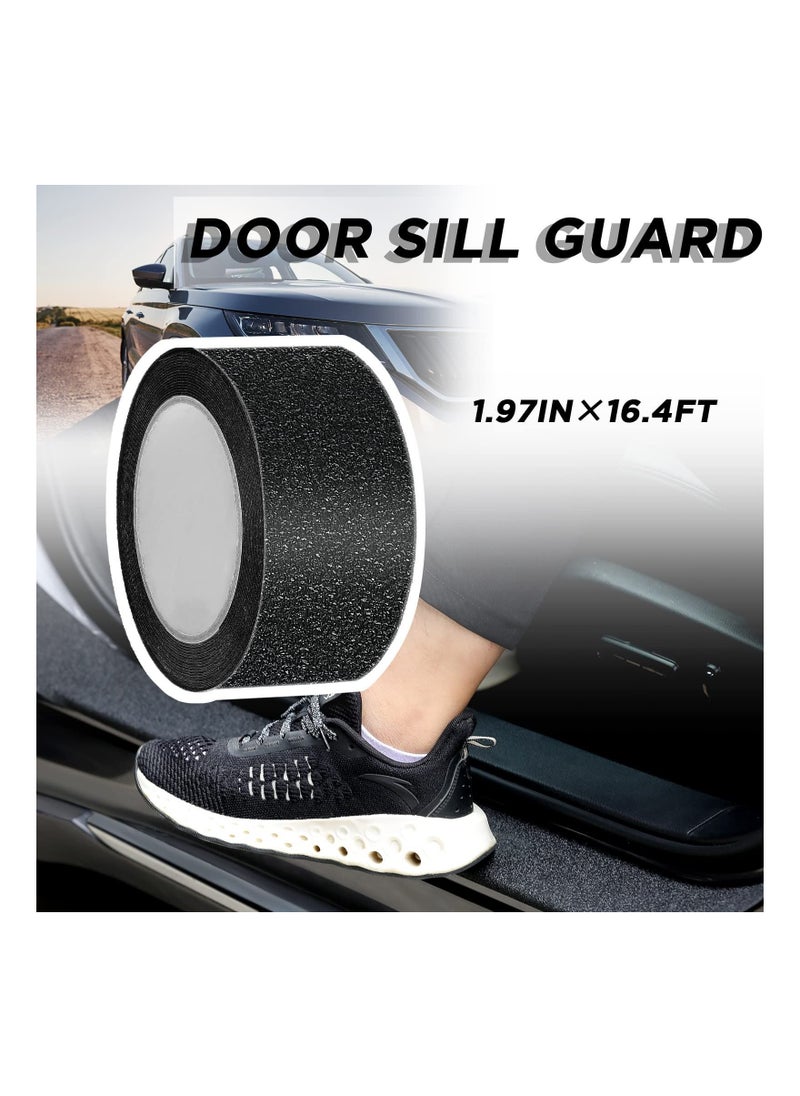 Y&D Car Door Sill Protector, Automotive Entry Guard Reflective Scratch Protector Film Paint Edge for Most Cars Accessories (Black,2 Inch Wide, 16.4 Feet)  - Image 2