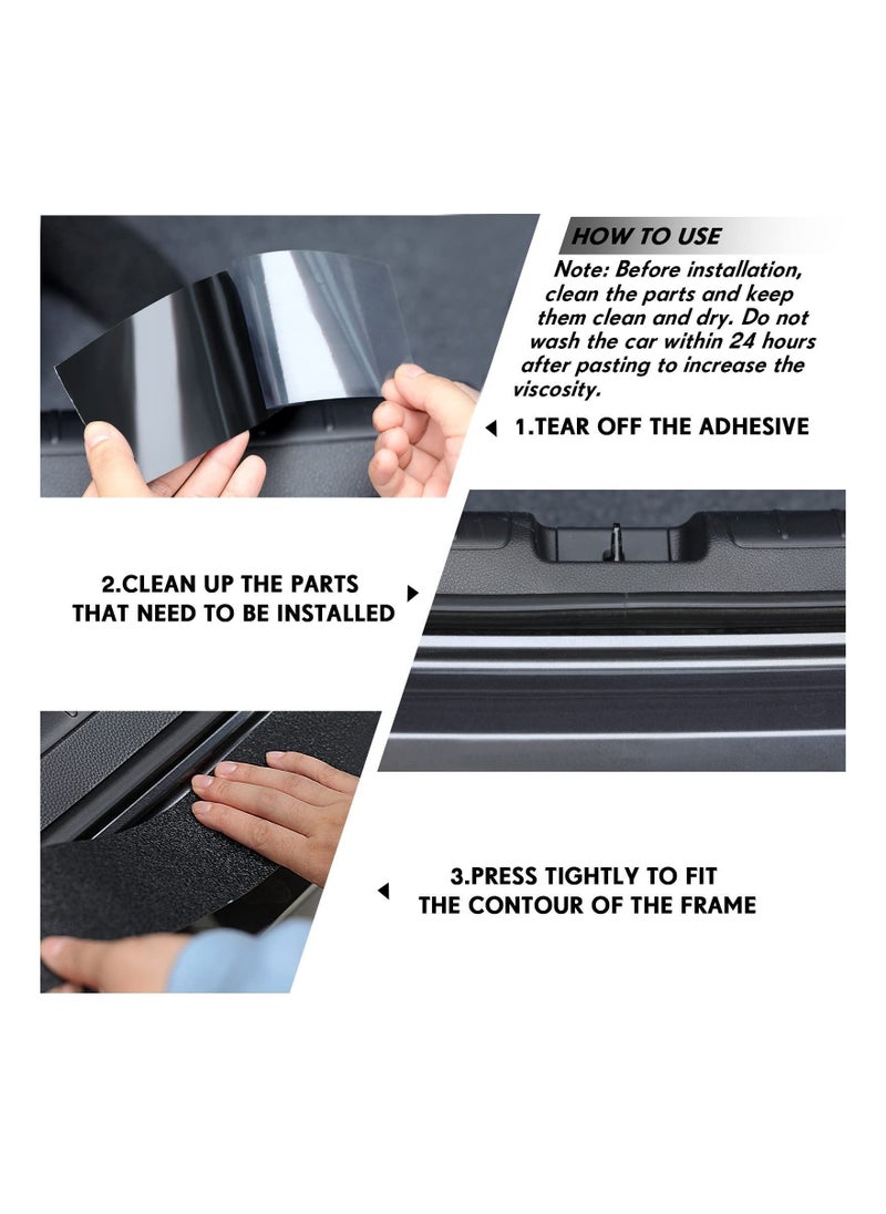 Y&D Car Door Sill Protector, Automotive Entry Guard Reflective Scratch Protector Film Paint Edge for Most Cars Accessories (Black,2 Inch Wide, 16.4 Feet)  - Image 4