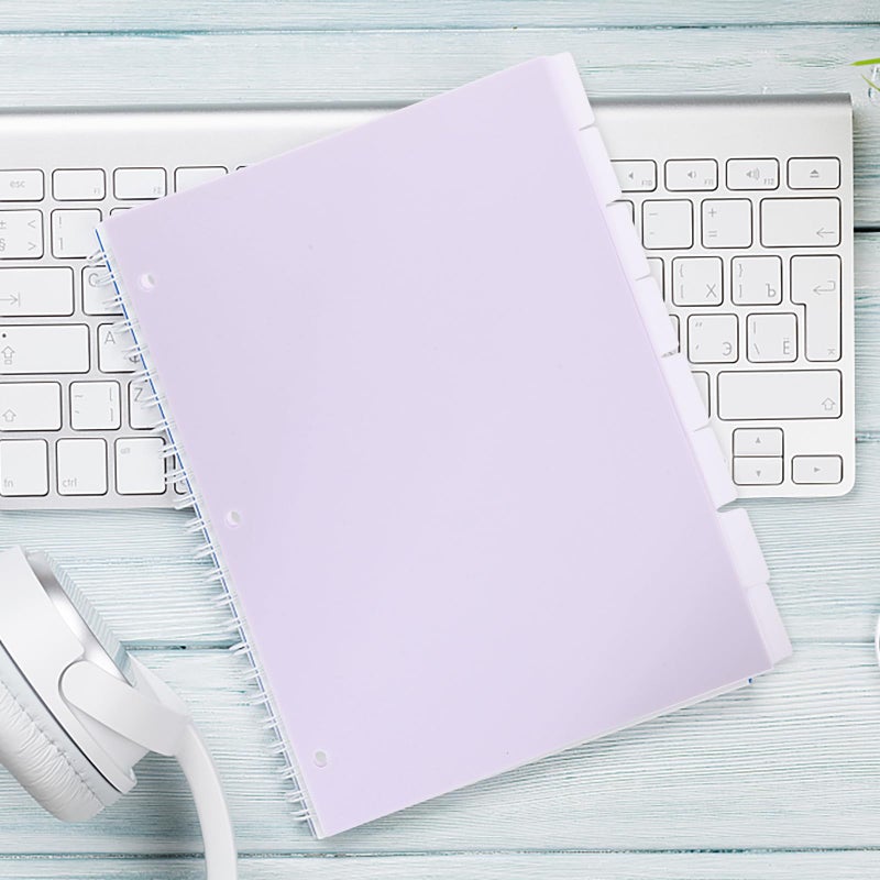 Matte Pink 8pcs A4 Loose Leaf Page Markers Binder Dividers With 6 Holes For Notebooks - Image 4