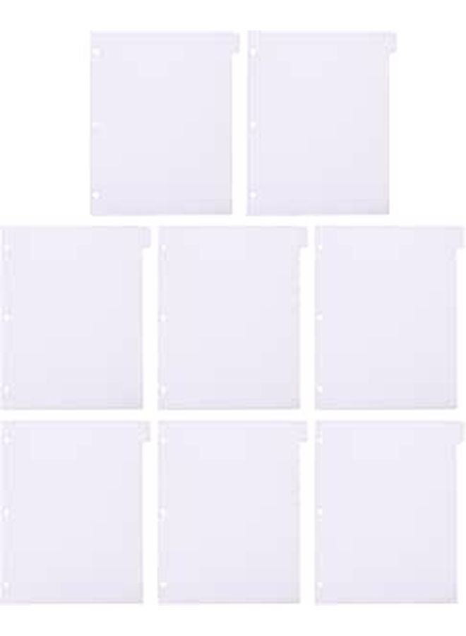 Matte Pink 8pcs A4 Loose Leaf Page Markers Binder Dividers With 6 Holes For Notebooks - Image 1