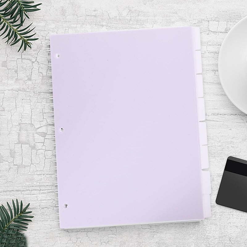 Matte Pink 8pcs A4 Loose Leaf Page Markers Binder Dividers With 6 Holes For Notebooks - Image 5