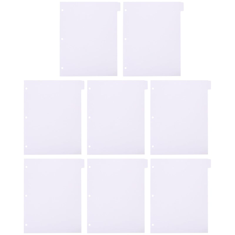 Matte Pink 8pcs A4 Loose Leaf Page Markers Binder Dividers With 6 Holes For Notebooks - Image 2
