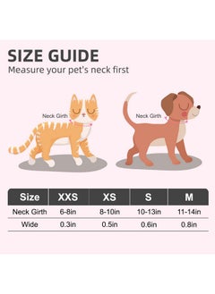 PUPTECK PUPTECK Basic Adjustable Cat Collar with Bling Diamante and Double Bells, for Kitten and Small Puppy, Fashion and Shining, 10-13 in, Pink  - Image 2