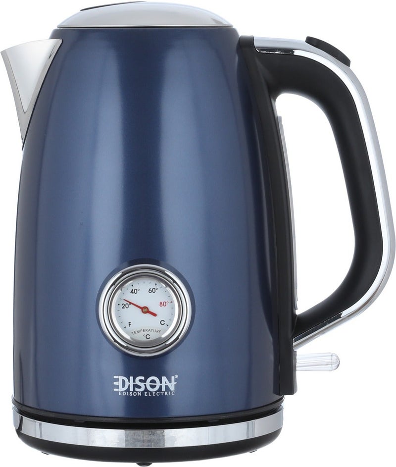 اديسون غلاية ماء كهربائية إديسون KESS5402A-GS، 2200-1850 واط، 1.7 لتر، مؤشر درجة حرارة - كحلي - Image 1