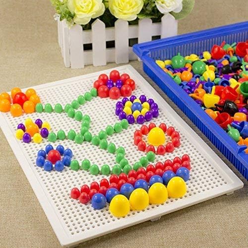 BCMP DIY Mushroom Pegboard Toy – 200+ Colorful Nails for Creative Mosaic Art | Fun Learning Puzzle for Kids Ages 3+ | Boosts Motor Skills, Focus & Imagination | Safe & Durable Gift Idea - Image 1