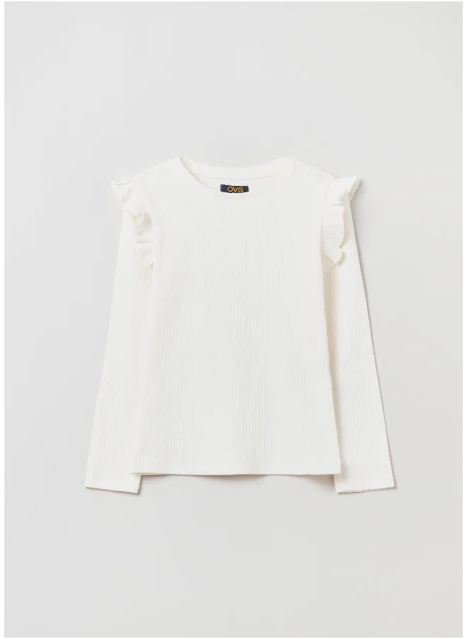 Ovs T-shirt with long ribbed sleeves