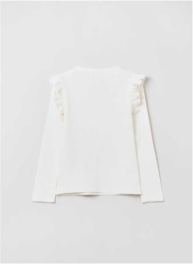 Ovs T-shirt with long ribbed sleeves