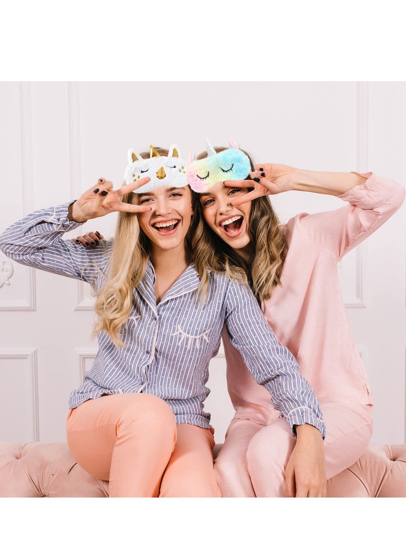 KASTWAVE Sleeping Eye Mask, Cute Soft Plush Unicorn Eye Mask, Funny Eye Mask Animal Design Sleeping Eye Mask for Women Kids Girls and Adults Travel Nap Night Sleep Use (6 Pack)  - Image 5