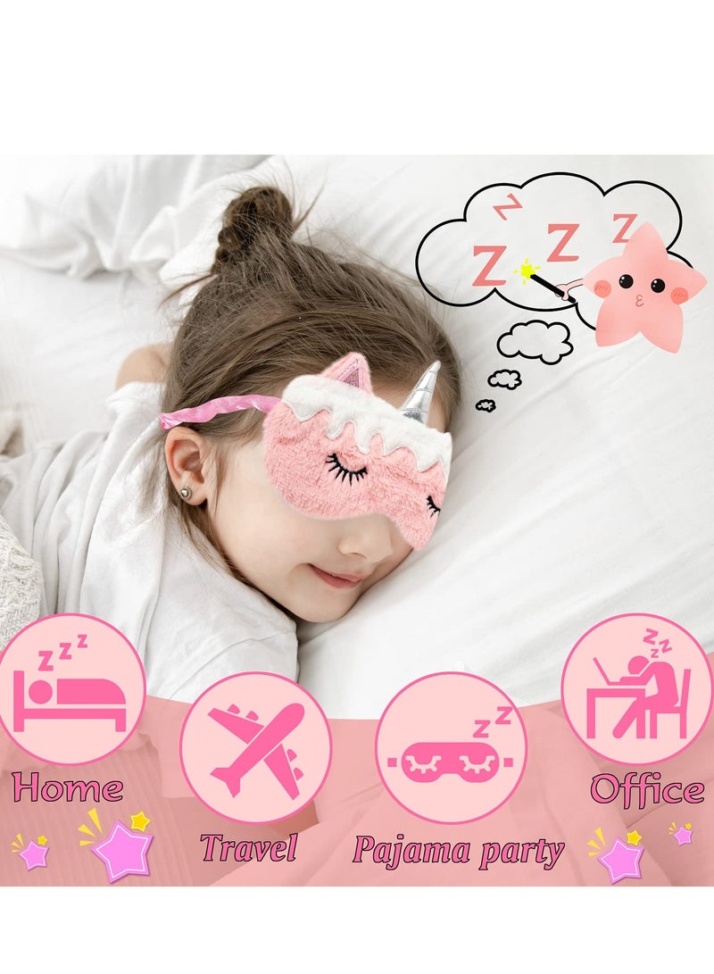 KASTWAVE Sleeping Eye Mask, Cute Soft Plush Unicorn Eye Mask, Funny Eye Mask Animal Design Sleeping Eye Mask for Women Kids Girls and Adults Travel Nap Night Sleep Use (6 Pack)  - Image 2