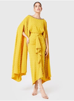 Threadz by Ajooni Embellished Neck Cape Drape Dress  - Image 1